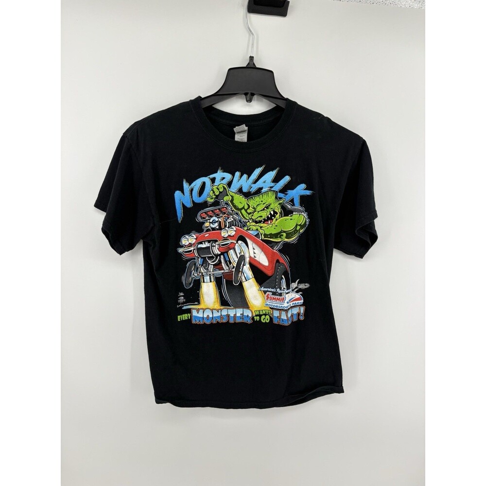 Norwalk Summit Motorsports Park Graphic T-Shirt Monster Hot Rod Car Size Large